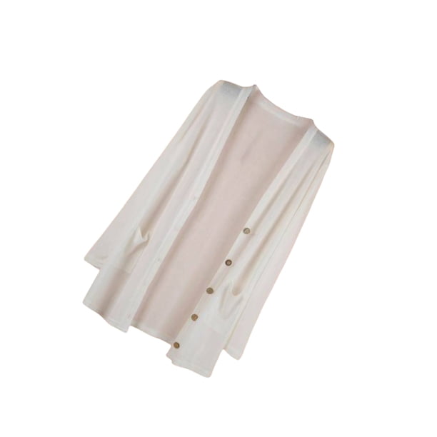 Sonducket Abrigo de moda, chal de punto, chaqueta de verano, dulce regalo, ropa de mujer de larga duración, mano de obra fina, cárdigan suelto de punto Abrigos y chamarras Blanco Sonducket AP013515-01