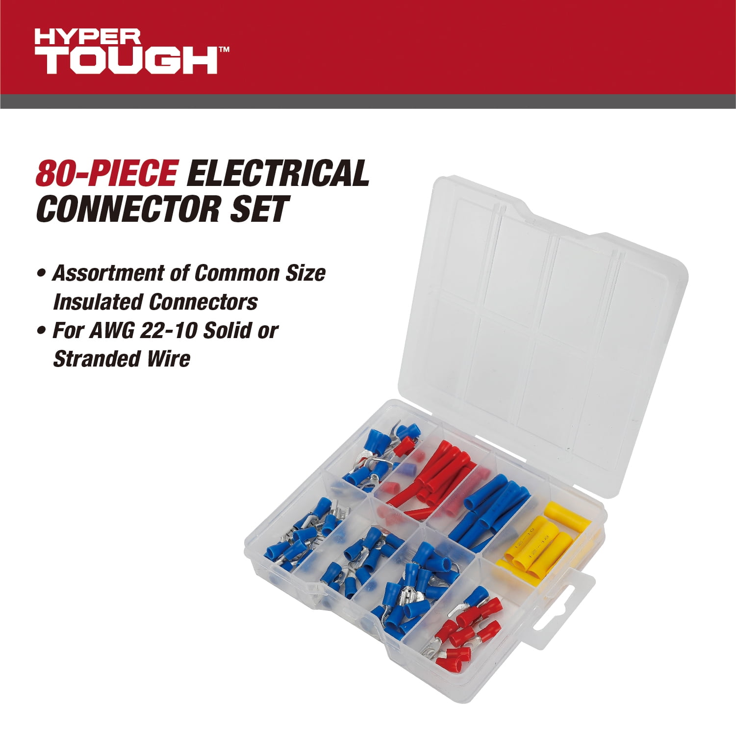 Hyper Tough 80-Piece Assortment Electrical Connectors