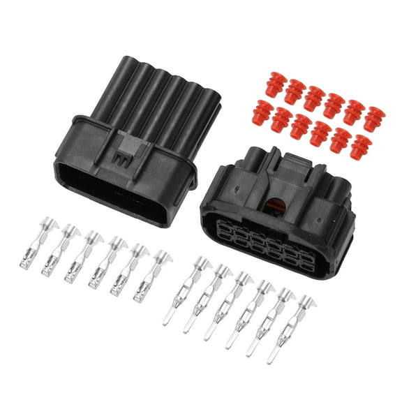 Unique Bargains 12 Pin Front Headlight Connector Plug Waterproof Male Female Wire Terminal Connector for Honda 1 Set