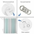 thumbnail image 5 of Aqua Gray Stripes Waterproof Fabric Shower Curtain,Minimalist Gradient Lines Aesthetic Waterproof Fabric Shower Curtain for Bathroom Curtains Bathtubs Shower Curtains with 12 Hooks Stall 48x72in, 5 of 8