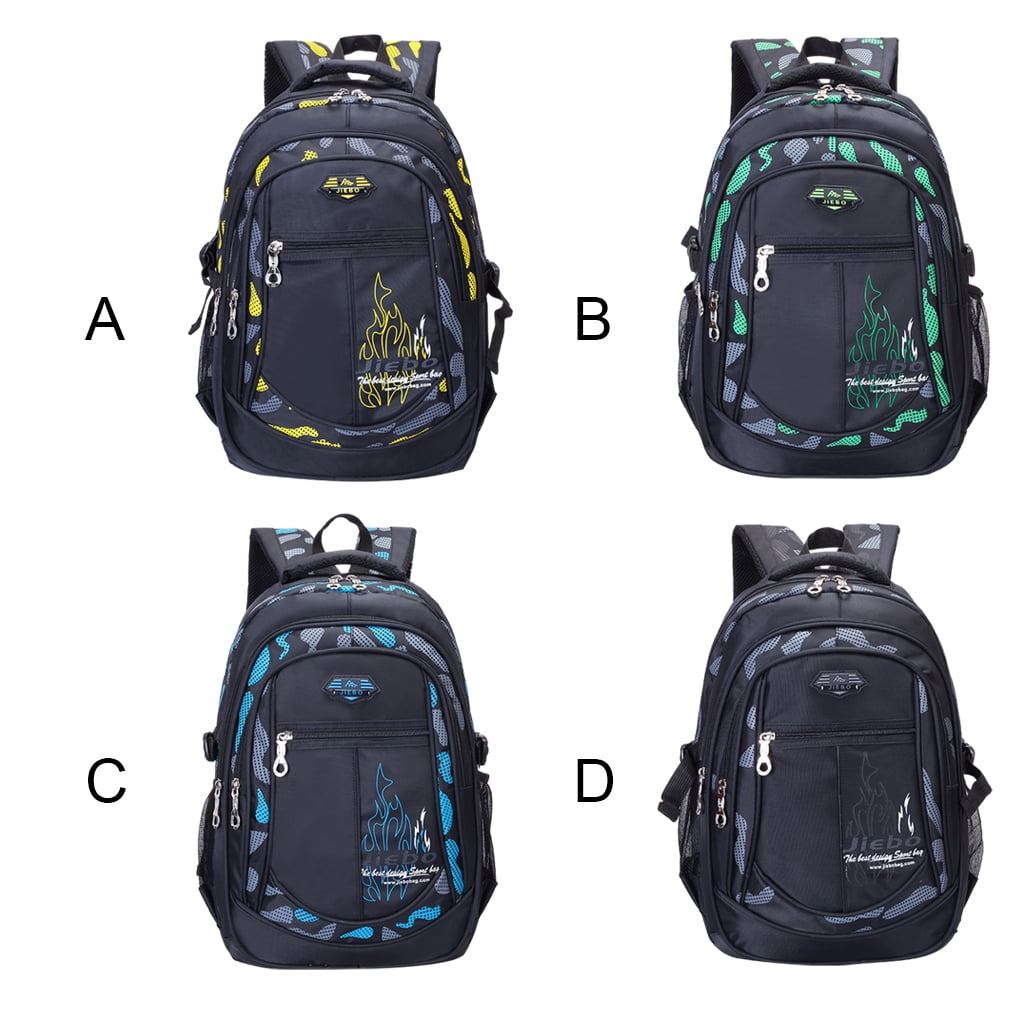 Ruiboury Nylon Waterproof School Backpack With Multiple Pockets