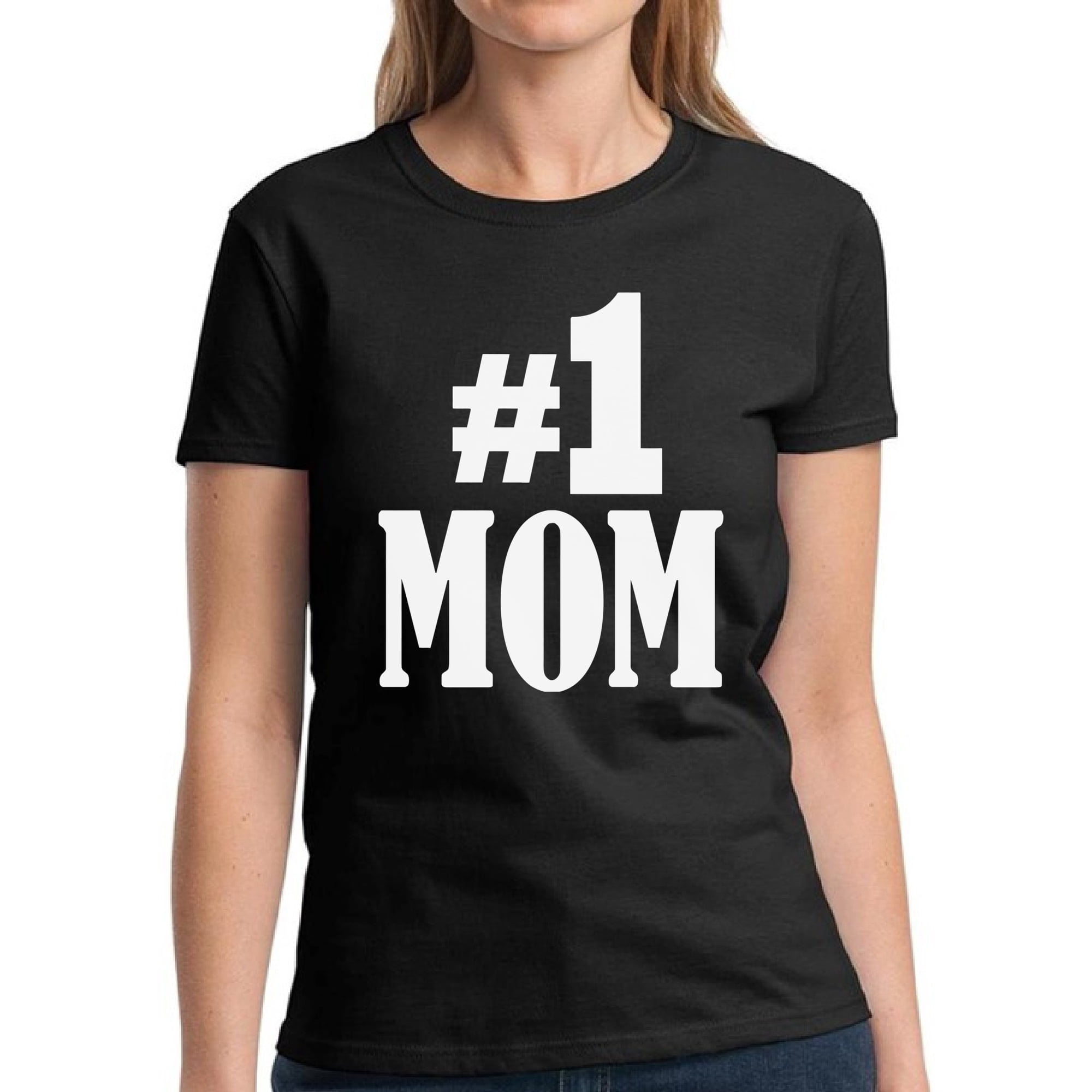 Dreamtees Best Mom Shirts for Ladies #1 Mom Women Top - Mother's Day Gift - S M L XL 2XL 3XL Graphic Tee
