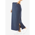 thumbnail image 3 of Woman Within Plus Size Petite Sport Knit Side-Slit Skirt, 3 of 6