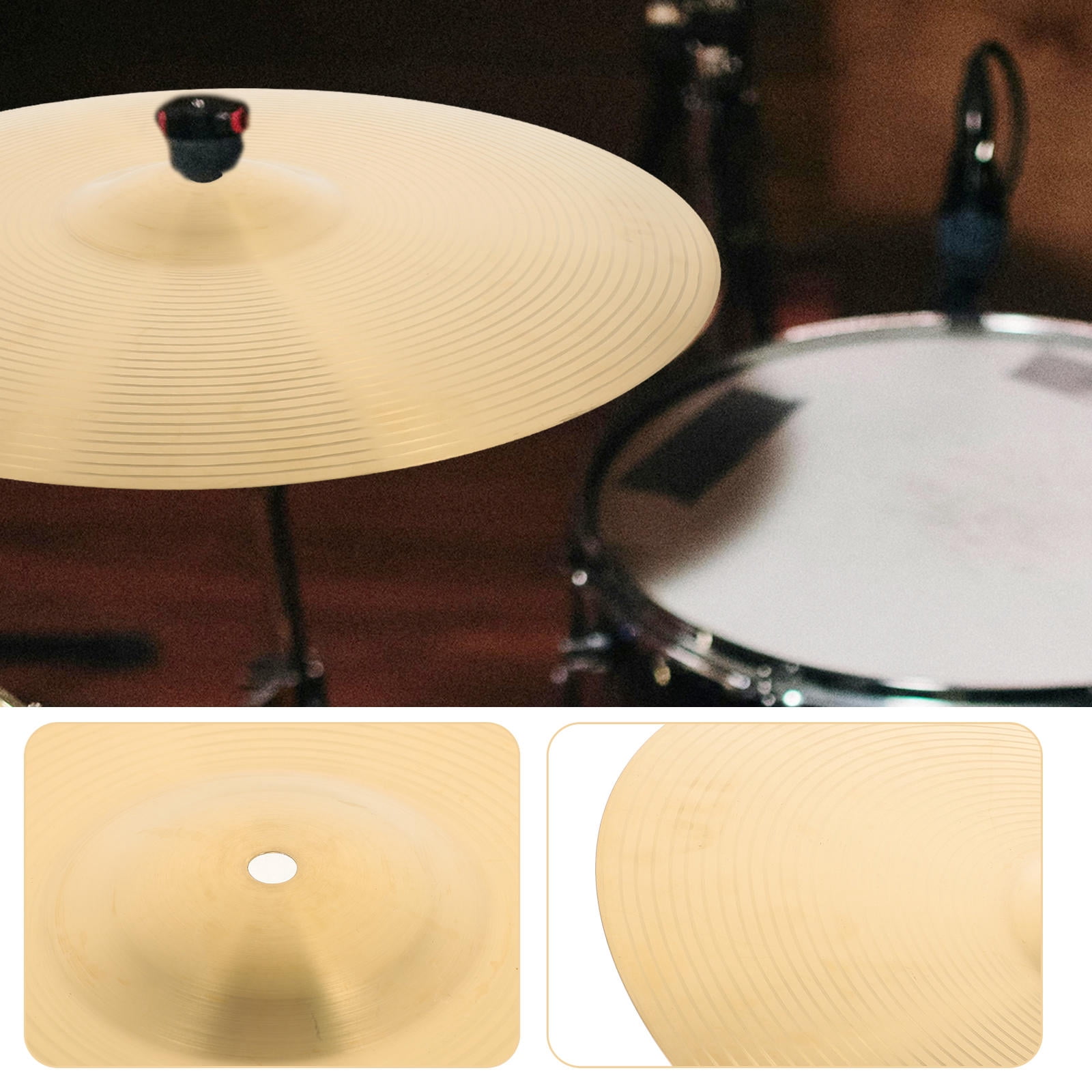 GOOHOCHY Low Volume Cymbal Drum Cymbals 39.80X39.80X2.00CM Golden