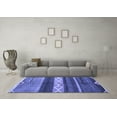 thumbnail image 3 of Ahgly Company Machine Washable Indoor Rectangle Abstract Blue Modern Area Rugs, 4' x 6', 3 of 4