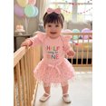 thumbnail image 4 of Cjfdfy Newborn Baby Girl Birthday Outfit Long Sleeve Romper,Tulle Skirt,Headband Set Neaswborn Fall Clothes Cute Half Way To One Print Letter 1/2 Birthday Girl Outfits, 4 of 9