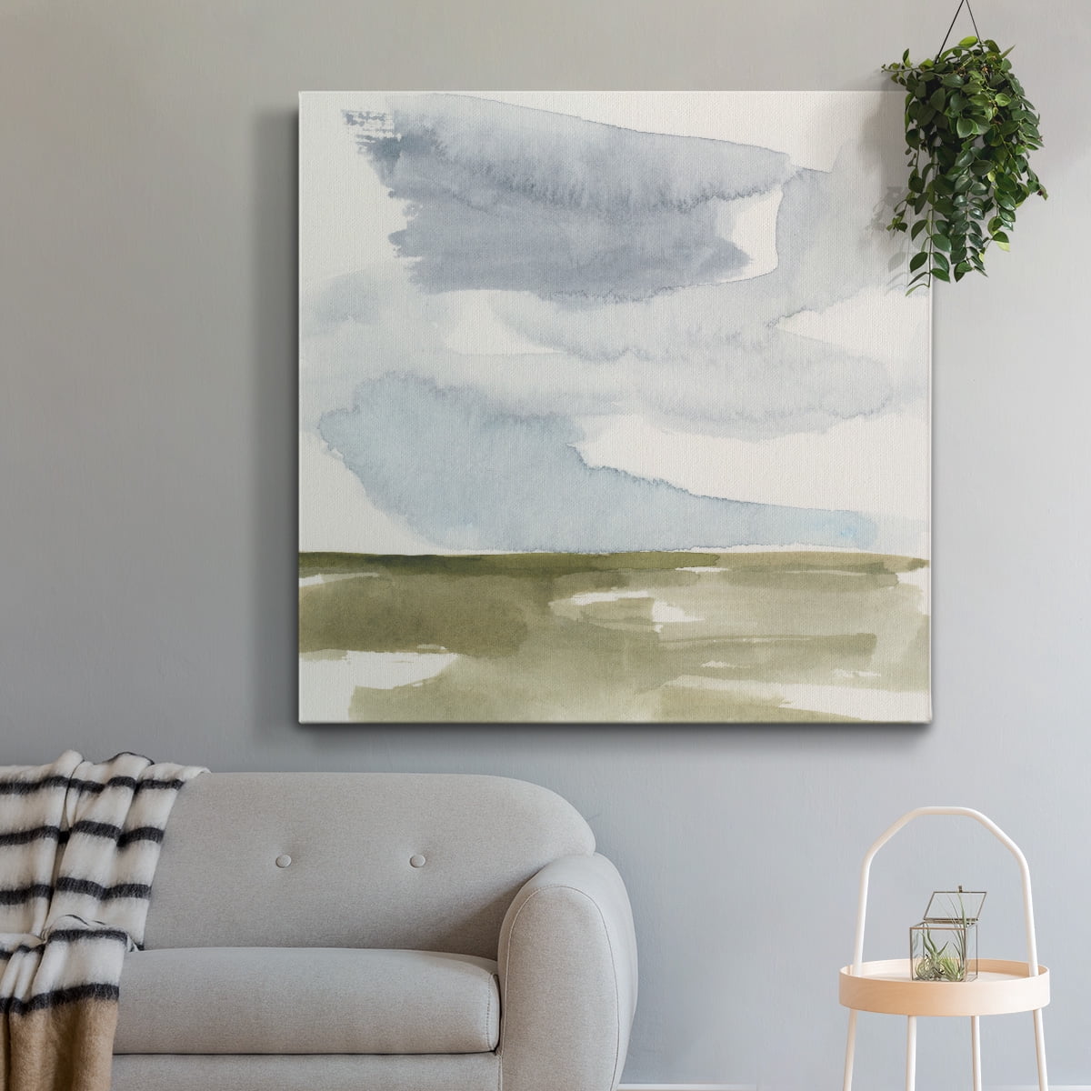 Wexford Home Open Field Sketch II-Premium Gallery Wrapped Canvas, 10" x 10" - Ready to Hang