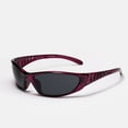 thumbnail image 2 of Gafas de sol plateadas Y2K ahuecadas para mujer y hombre, lentes de sol ahuecadas para el futuro sentido de la tecnología, Red roja, moda, 2 of 4