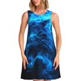 thumbnail image 1 of Balery Wolf Vestidos de verano para mujer con estampado: vestido holgado sin mangas, vestido playero informal y cómodo para días calurosos., 1 of 7