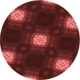 thumbnail image 1 of Ahgly Company Indoor Round Patterned Maroon Red Area Rugs, 6' Round, 1 of 6
