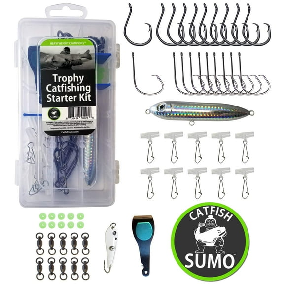 Catfish Sumo Rubber Fish Bait Lure for Catfish, 55 Pieces Kit