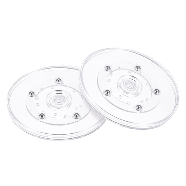 Soporte giratorio Uxcell de 4.88 pulgadas con base Lazy Susan de bola de acero, paquete de 2