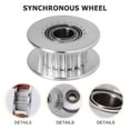 thumbnail image 3 of OUNONA  5 Pcs 3D Printer Synchronization Wheel Pulley Belt Key Silver, 3 of 8