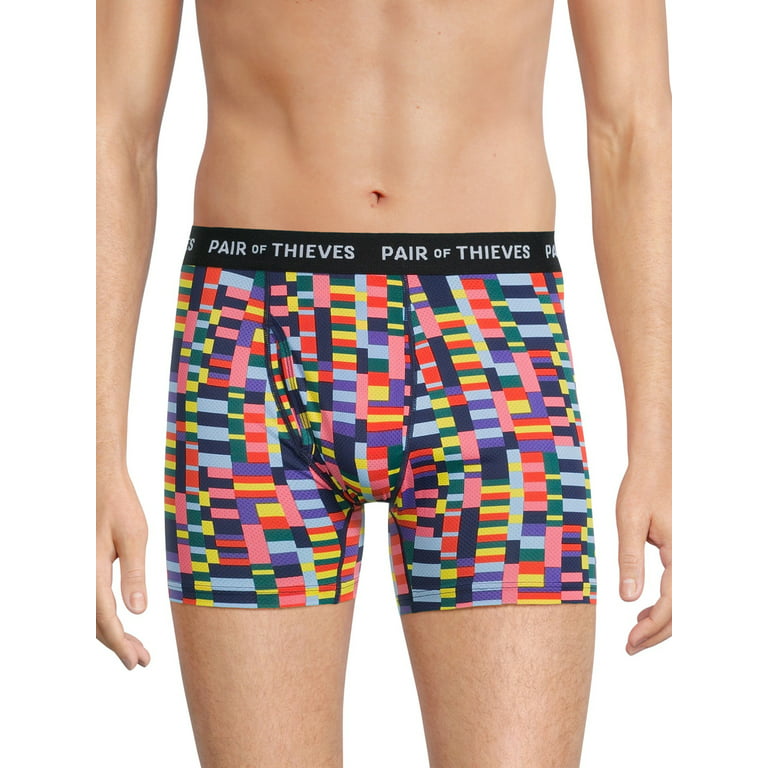 Pair of Thieves Men's Rainbow Abstract Print Super Fit Boxer