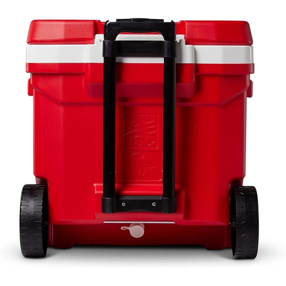 IGLOO Profile II 60 QT Roller Cooler, Red Star