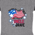 thumbnail image 3 of Inktastic Home of the Free Because My Uncle is Brave Boys or Girls Baby Bodysuit, 3 of 4