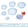 thumbnail image 5 of Silicone Stretch Lids, Reusable Expandable Seal Bowl Covers Lid to Keep Food Fresh, Fit Various Sizes and Shapes of Containers or Bowls, 6 Sizes Microwave Food Cover-Blue, 5 of 7
