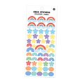 thumbnail image 1 of Pegatinas brillantes con forma de corazón y estrella para planificador, manualidades, decoraciones y adornos. Arco iris, 1 of 9