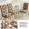 thumbnail image 4 of Washable Butterfly Floral Dining Chair Covers Set of 4, Stretch Polyester Kitchen Slipcovers, Removable Seat Protector for Home or Gathering, 4 of 5