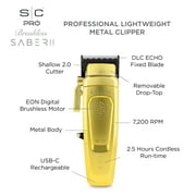 StyleCraft Saber II Professional Full Metal Body High-Torque Digital Brushless Motor Cordless Hair Clipper
