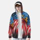 thumbnail image 2 of Fotbe Eagle Head With American Flag Chaqueta con Protección Solar UPF 50+ para Hombre y Mujer, Camisa con Capucha y Bolsillos-Medium, 2 of 7