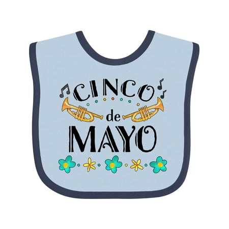 

Inktastic Cinco De Mayo with Trumpets Gift Baby Boy or Baby Girl Bib