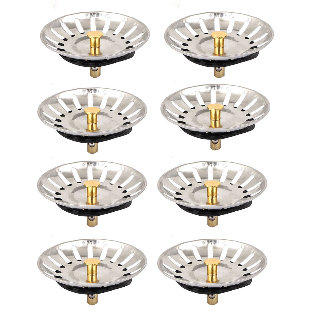 Unique Bargains Stainless Steel Home Kitchen Sink Drain Stopper Unique Bargains Stainless Steel Home Kitchen Sink Drain Stopper Basket Strainer Waste Plug 8 Pcs