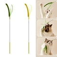 thumbnail image 2 of Interactive Teaser Toy Wand with Furry Faux Grass for Indoor Play Setaria Grass Teaser Toy Wand, 2 of 9