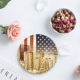 thumbnail image 4 of RYLABLUE Independence Day American Flag Los Angeles City Picture Print Set of 8 Round Coaster for Drinks, Absorbent Ceramic Stone Coasters Cup Mat with Cork Base for Coffee Table Bar Decor, 4 of 5
