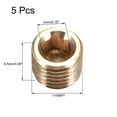 thumbnail image 2 of Brass Pipe Fitting - Hex Counter Sunk Plug 1/16NPT Male Socket Drive Countersunk Pipe Plugs 5 pcs, 2 of 3