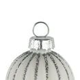 thumbnail image 6 of Northlight Glitter Striped Glass Christmas Ornament Place Card Holders - 2" - White - Set of 6, 6 of 6
