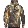 thumbnail image 7 of Haiem Golden White Tiger Patterned Men's Hoodie with Kangaroo Pocket - Ideal Pullover Sweatshirt for Daily Wear, Travel, and Home-3X-Large, 7 of 7