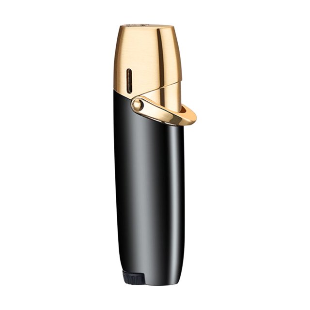 Dsseng Refillable Butane Torch Lighter Adjustable Flame Size Metal Refillable Lighter Mini Portable Cigar Lighter for Candles Kitchen Outdoor Camping (Gas Not Included) Gift for Men