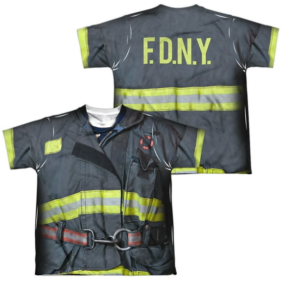 New York City - Fdny Uniform (Front/Back Print) - Youth Short Sleeve Shirt - Small