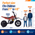 thumbnail image 5 of IVFJFV Electric Dirt Bike,up to 6.21 mph, 24V Electric Dirt Bike with Removable Training Wheels for Child 8+,Red, 5 of 8