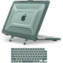 MOSISO Compatible with MacBook Air 15 inch Case 2025 2024 2023 M4 A3241 M3 A3114 M2 A2941, Honeycomb Shockproof Heavy Duty TPU Bumper Plastic Hard Case with Fold Kickstand&Keyboard Cover