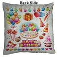 thumbnail image 2 of EREHome Happy birthday set Pillow Case Home Decor Cushion Cover 18x18 Inch, 2 of 2