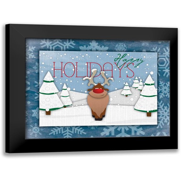 Grey, Jace 14x12 Black Modern Framed Museum Art Print Titled - Happy Holidays