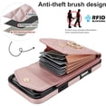 thumbnail image 4 of MYKOMI Crossbody Case for iPhone 17 Pro Max with Card Holder, PU Leather with Wallet Removable Lanyard Wrist Strap Kickstand Cover for Women Girls Case for iPhone 17 Pro Max, 4 of 8