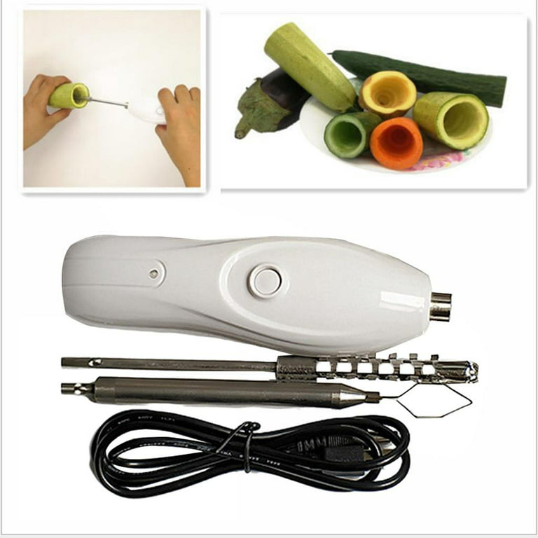 2x Stainless Steel Electric Vegetable Corer Kitchen Gadgets for Coring  Zucchini