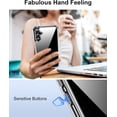 thumbnail image 6 of Case for Samsung Galaxy A54 5G with 2-Pack Tempered Glass Screen Protector Film, [Anti-Yellowing] Anti-Scratch Transparent Hard Back and Soft Edge Protective Phone Cover - Navy Blue, 6 of 14