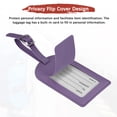 thumbnail image 4 of Etiquetas de Equipaje Uxcell para Maleta [2PCS] - Etiqueta de Bolsa con Cubierta de Privacidad Segura y Hebilla Ajustable - [Púrpura - Cuero PU], 4 of 7