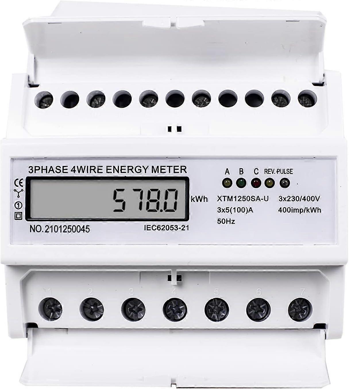Three Phase Current Monitor 3-phase digital current meter with LCD display - 3 phases - 4 wires - 5 ...