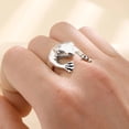 thumbnail image 4 of Anillos de animales de gato de la fortuna para hombres y mujeres, joyería de pareja, anillos de dedo ajustables, regalo del Día de San Valentín para hombres, amantes, Damas, niñas, niños, lindos, 4 of 4