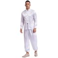 thumbnail image 3 of TiaoBug Men's Tai Chi Uniform Chinese Traditional Qi Gong Martial Arts Kung Fu Clothes White 3XL/180, 3 of 6