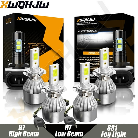 6x For Hyundai Santa Fe 2008 H7 H7 LED Headlight Bulbs 881/862 High and Low beam Fog light
