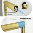thumbnail image 3 of KPUY 55" - 60" W x 70" H Semi-Frameless Double Sliding Shower Door with 1/4" Clear Tempered Glass, Nano Explosion-Proof Coating, Brushed Gold, 3 of 8