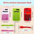thumbnail image 2 of 48 Pcs Pocket Calculator,Pocket Size Basic Calculators,8 Digit Display Solar Battery Dual Power Desktop Calculators,Mini Calculator for Students,Home,Office, 3 Styles, 2 of 7