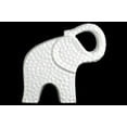 thumbnail image 1 of Edged Dimpled Trumpeting Standing Elephant Figurine Large - White - Benzara, 1 of 2