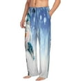 thumbnail image 2 of Balery Men'S Christmas Snowman In The Snow Pants,Sleepwear Pants,Pajama Pants,Pj Bottoms Drawstring And Pockets-Small, 2 of 9